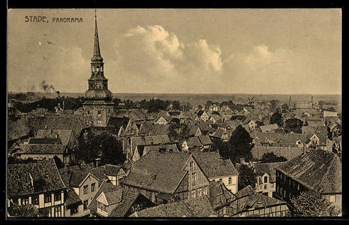 Ansichtskarte stade panorama - stade,,