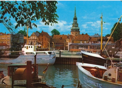 Stade elbe hafen - ak,